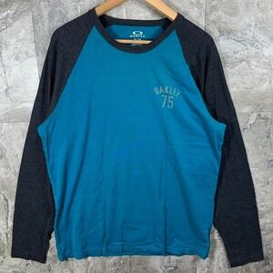 Vintage Oakley 75 blue long sleeve tee shirt Mens Size XL #outdoor summer